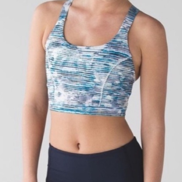 lululemon athletica Other - Lululemon Pure Practice Bra Blurry Belle Multi / Sea Mist